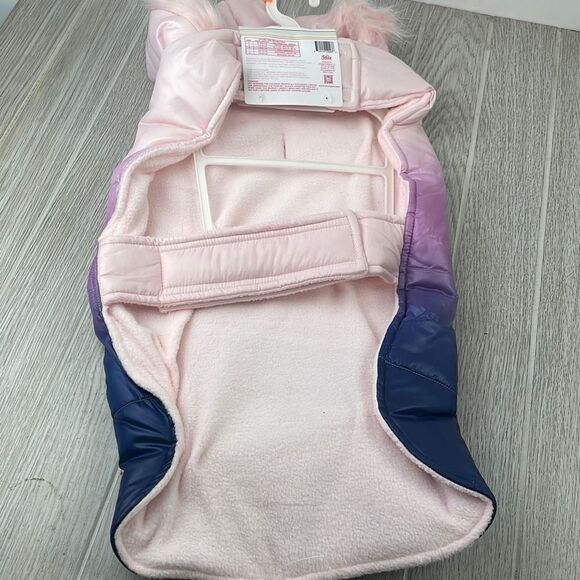 Justice Pet Reversible Puffer Jacket Chest & Neck Strap Ombre Medium - Picture 5 of 6